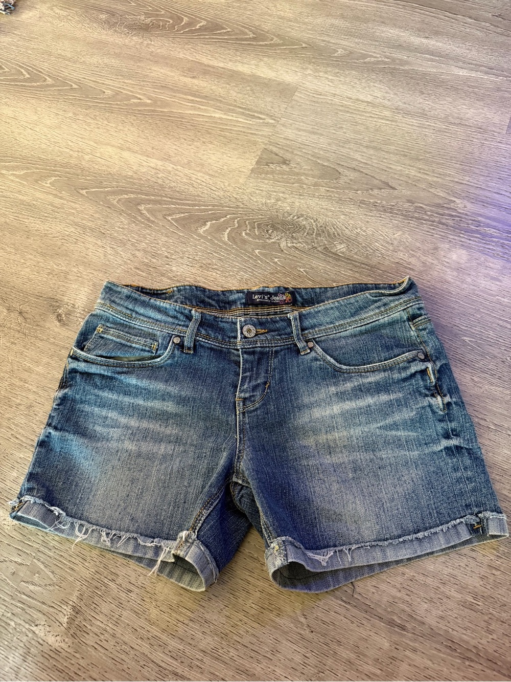 Levi's Faded Blue Denim Cutoff Shorts